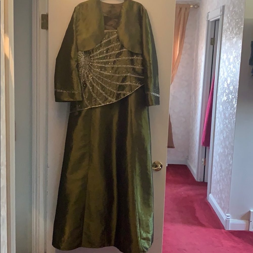 Olive green dress